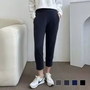 의류 코디 세미 면바지 신상 여성바지 루즈핏 배기팬츠 면