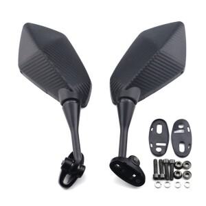오토바이 스쿠터 백미러, 카본 룩 블랙, 혼다 CBR250R 야마하 YZF R1 R6 R3 FZ6R