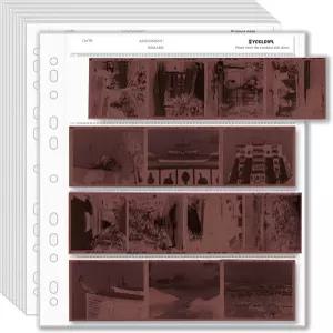 100PCS-YCCLDLIP 아카이브 저장 시트 - 120 필름용 네거티브 페이지 보존기 100
