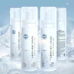 크린위즈 뿌리는 에어컨 쿨링 스프레이 탈취 100ml 4개