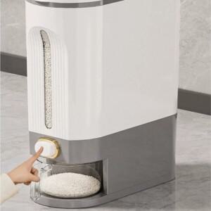원터치 대용량 계량형 쌀통 5kg 10kg 잡곡 쌀 보관함 항아리 쌀독 밀폐용기 보관통