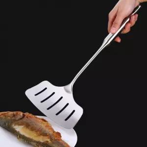(쿠킹홈) 쉐프 스텐 와이드 뒤집개넓은 계란말이 생선 조리도구 주방 레스뒤집게 넓게 부침 넓은 말이