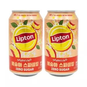 립톤 제로 복숭아 스파클링 355ml 24캔