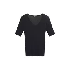 백화점판 LAP 랩 브이넥 골지 반팔니트 AR2KH441 321243
