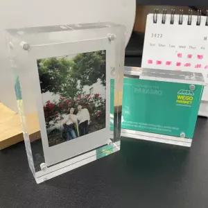 아크릴 자석 미니 액자 60x90mm 포토 테이블 사진 카드 메뉴 메모 투명 프레임