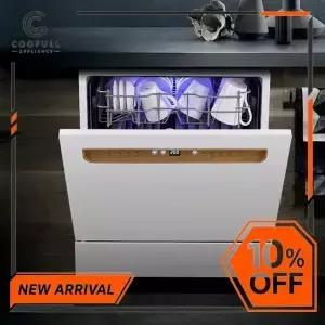 1400W 내장형 식기세척기 12세트 UV 살균 연수기 대용량 가정용 호텔 레스토랑 주방 가전제품