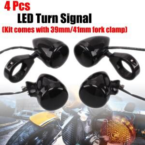 4Pcs 전면 후면 오토바이 회전 신호등 39mm/41mm 오토바이 표시 등 할리에 대 한 앰버 LED 회전 신호
