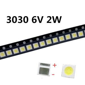 50Pcs TCL LED 백라이트 고전력 2W 3030 6V 전류 200-250MA 색온도 15000-20000kl 흰색 TV 응용 프로그램