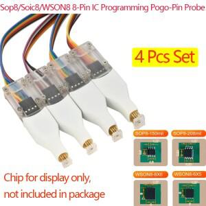 신품 4개 세트 SOP8 프로그래밍 프로브 케이블 스프링  니들  Flash EEPROM IC 칩 다운로드