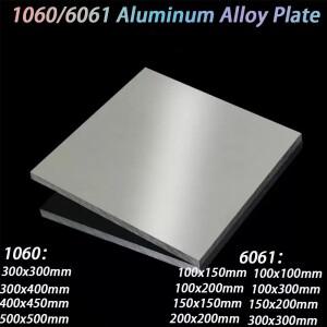 1개 1060 6061 알루미늄 금속판 두께 3mm 10mm 평판 DIY 프레임 폭 100mm~500mm
