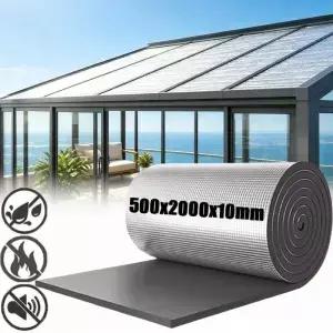 500x2000x10mm 두께의 자가 접착 알루미늄 호일 열 차단 방음 매트 (자동차 도어 엔진 후드 단열용)