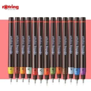 1pc rOtring Isograph 바늘 펜 0.1-0.8mm 반복 교체 추가 가능 잉크 후크 라인 수동 그린/드로잉