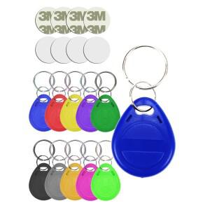 100pcs T5577 EM4305 RFID 125khz 키 Keyfobs 복사 재기록 가능 쓰기 재작성 중복 근접 토큰 링 빈 액세스