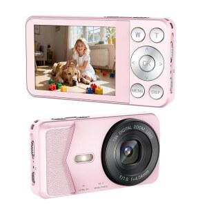 디지털 카메라 32GB 카드 휴대용 컴팩트 포인트 및 촬영용 오토포커스 64MP 4K 메탈 쉘 2000MAH 배터리 장착 카메라