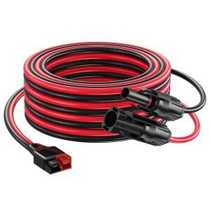BATERIA POWER 10FT 10AWG 태양광 패널 케이블 커넥터와 ANDERSON 어댑터 발전기 발전소 호환 골 제로 예티 휴대용 야외 캠핑(3M 수평)용