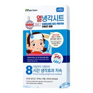 국산 메이클린 열냉각시트 6매입 쿨패치 해열 패치 쿨링시트 붙이는 쿨 팩