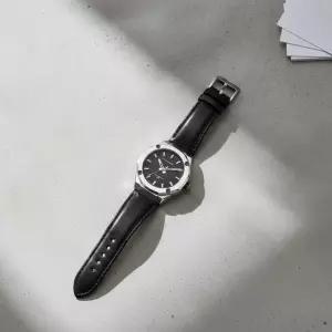 로만손 오디에 옥타고논 녹스 여성 가죽 손목시계 RWTLMM5BF007WHBK0 화이트