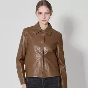 [홈쇼핑방송/르오트(LeOT)]  데일리 스텐카라 FAUX 레더 재킷