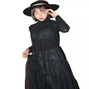하객룩 시스루 원피스 민소매 망사 여성용 파티룩