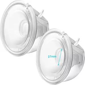 벨미칼 더블 웨어러블 유방 펌프 부품 27mm 우유 수집기 컵 맘코지 S9 Pro와 호환 S12 포함 플랜지 사용
