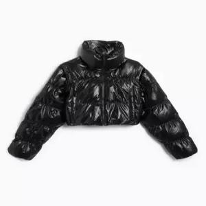 25FW 아디다스 오리지널스 에센셜 글로시 투인원 크롭 푸퍼 자켓 JX2988 DOM