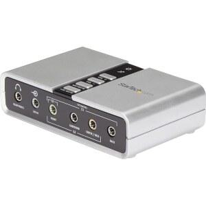 StarTech.com 7.1 USB 사운드 카드 - SPDIF 디지털 오디오가 포함된 노트북용 외장 사운드 카드 - PC용 사운드 카드 - 실버(ICUSBAUDIO7D)