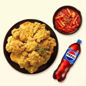 [자담치킨] 순살치킨+조아떡볶이+콜라1.25L