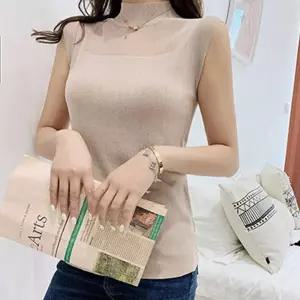 나시티셔츠 민소매 이너 사계절 캐주얼 반폴라 반팔 루즈핏 레터링 크롭티 면 오버핏 카라 롱