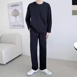 GQQ STT221 남자노링클일자밴딩 스키니 면바지 청바지 남성 스키니진 면 슬랙스 캐주얼팬츠 밴딩 스키니팬