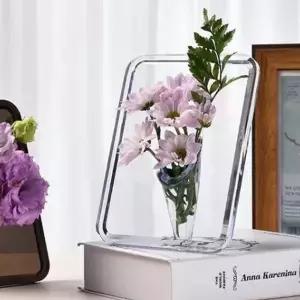 심플 투명 액자 화병 아크릴 꽃병 생화 조화 인테리어 3D 입체
