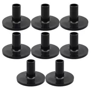 77HC 8pcs 심벌즈 슬리브 타악기 드럼 세트 부품 용 플랜지베이스가있는 플라스틱 스탠드 블랙
