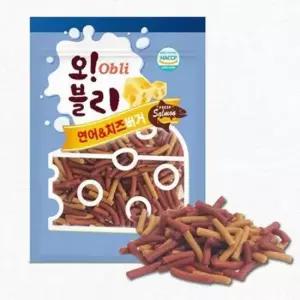 반려견간식 오블리 연어n치즈버거100g