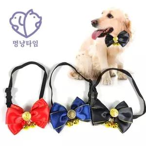 [하프클럽/알티피아]강아지 고양이 리본 방울 목걸이 타이
