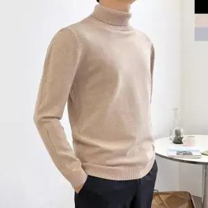 보들보들한 촉감 남성 목폴라 니트 슬림핏 남자목티