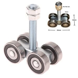 1개 스틸 베어링 풀리 행잉 휠 부품 도어 롤러 4륜 캐리어 조립 슬라이딩 트랙