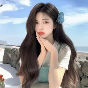 올다 긴머리 웨이브 여성 가발 SD-250309