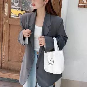 가방 에코백 토트백 미니 여자 미니백 스마일 캔버스백 여성 귀여운