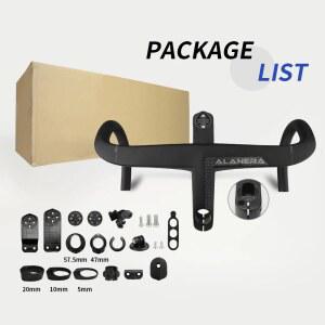 ALANERA 탄소 핸들 바 도로 자전거 컴퓨터 스페이서가있는 카메라 걸이 걸게 28 바용 6MM 거치대 헤드셋 포크 벤트