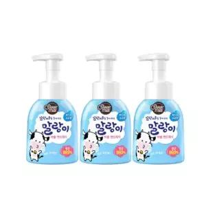 말랑이 버블 핸드워시 화이트우유향 300ml 용기 3개입