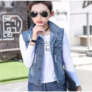 데님조끼 빅사이즈 F1572/기본스타일 청조끼/빈티지데님조끼/베스트/Vest