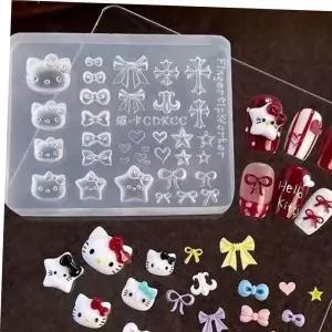네일아트 DIY 귀여운 고양이 크롬 파츠 만들기 몰드