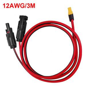 12AWG 태양열 충전 케이블 XT60 암 어댑터-태양 전지 패널 커넥터 휴대용 발전소 용 연장 와이어