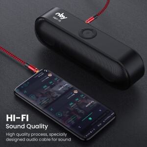 NNBILI 차량 오디오 나일론 케이블 3.5mm 잭 남성-남성 Aux 전화 헤드폰 자동차 MP3 스피커 와이어 코드