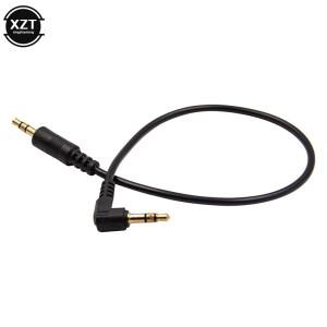 MP3 자동차 헤드폰 전화 스피커용 잭 Aux 케이블, 수-수 금도금 90 도 오디오 30cm 3.5mm, 1 개