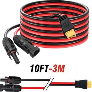 12AWG 태양광 고무 코팅 XT60 커넥터에서 MC-4 암 에너지 저장 전원 충전 케이블로 연결 패널