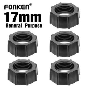 5개 검정 플라스틱 고정 너트 17mm 볼 조인트 어댑터 헤드 홀더 링 차량용 핸드폰 거치대 나사 피팅