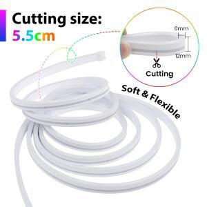 3AA 배터리 구동 5V RGB 색상 변경 LED 네온 스트립 라이트 1M 2m 3M 방수 블루투스 리모컨 포함 홈데코용