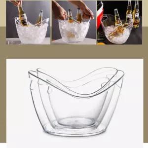 캠핑 투명 얼음통 샴페인 아이스버킷 와인 12L 보냉 쿨러 쿨링통 ICE 바스켓 맥주 클럽
