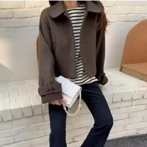 가을 코트 싱글 프리미엄 숏 기모 겨울 여성의류 봄옷 여성 데이트룩