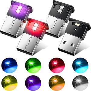 미니 USB 엠비언트 LED RGB 8 색 가변 자동차 PC 노트북 키보드 분위기 스마트 야간